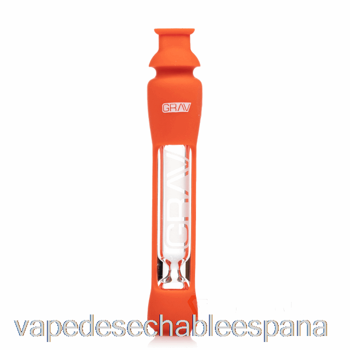 Vape Desechable España Grav 12mm Catador Con Piel De Silicona Naranja Escarlata